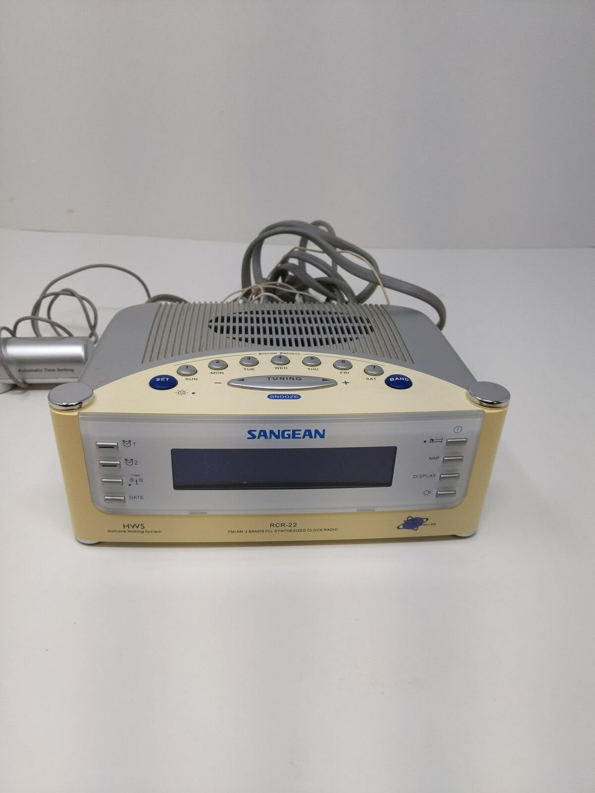 Sangean RCR-22 Atomic Clock with FM-RDS / AM / Aux-in Digital Tuning Clock