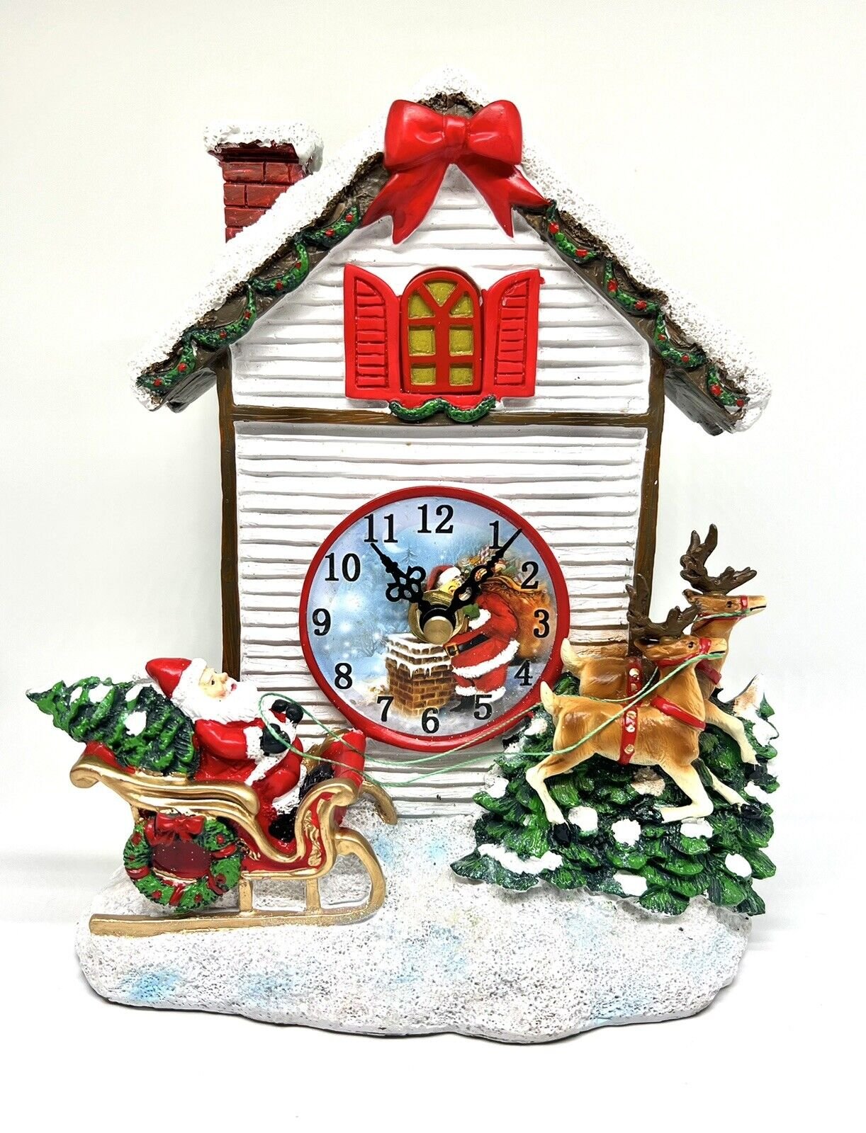 Santa Musical Wall Clock/Collections ETC./8x7x3 1/2