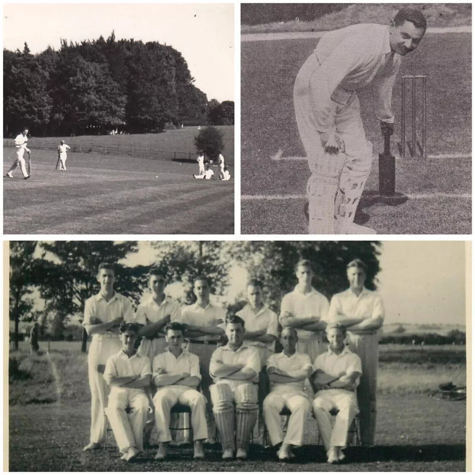 SCARCE Cricket Sports History 3 REAL PHOTOS STAR PLAYERS ON RANJITSINHJI TEAM