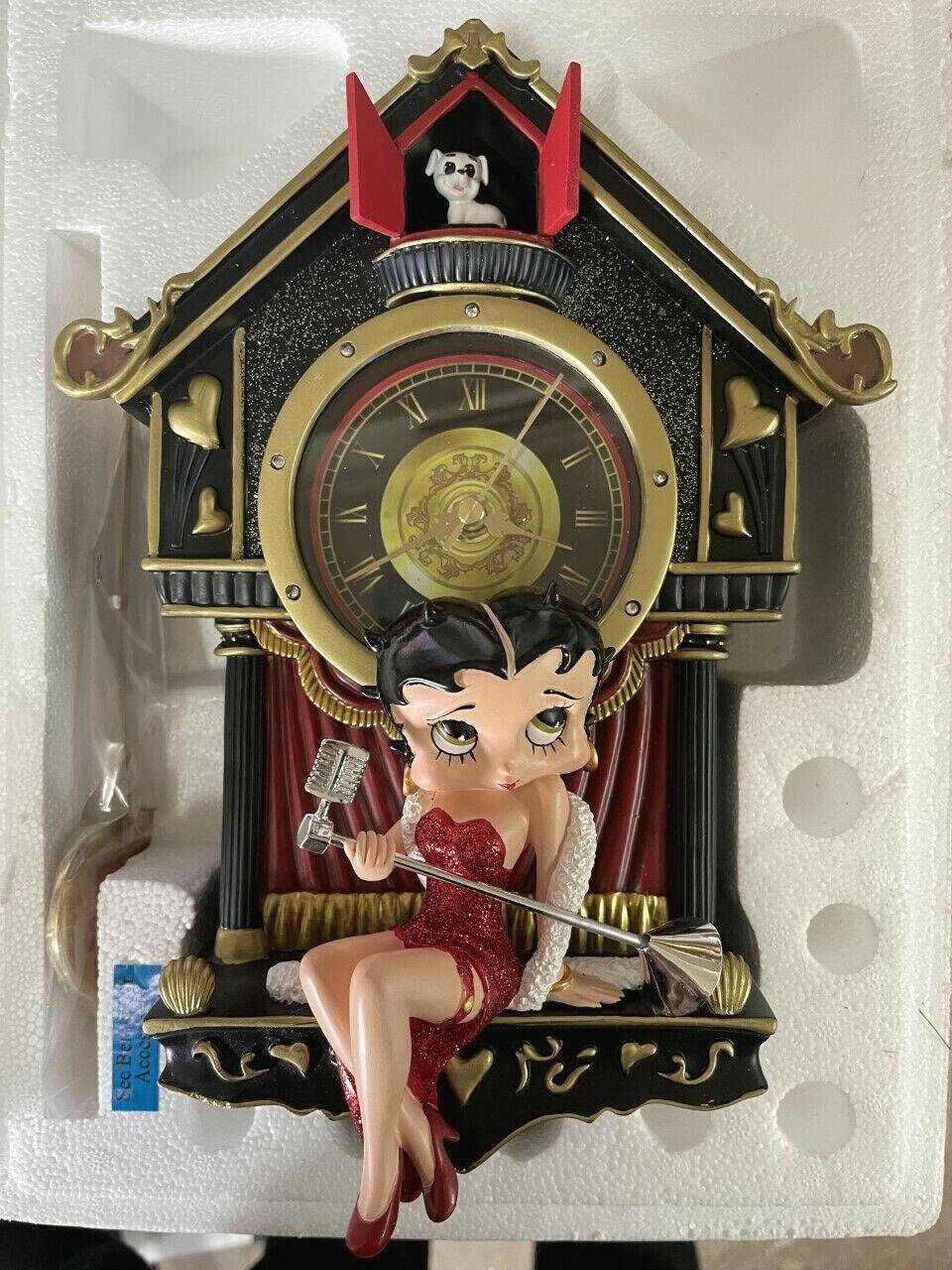Sculpted Betty Boop Cuckoo Clock with Lights and Sound