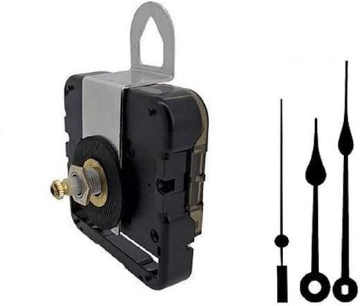 Seiko-SKP Quartz Clock Movement Kit with 5" Black Spade Hands for Dials up to 1/4"