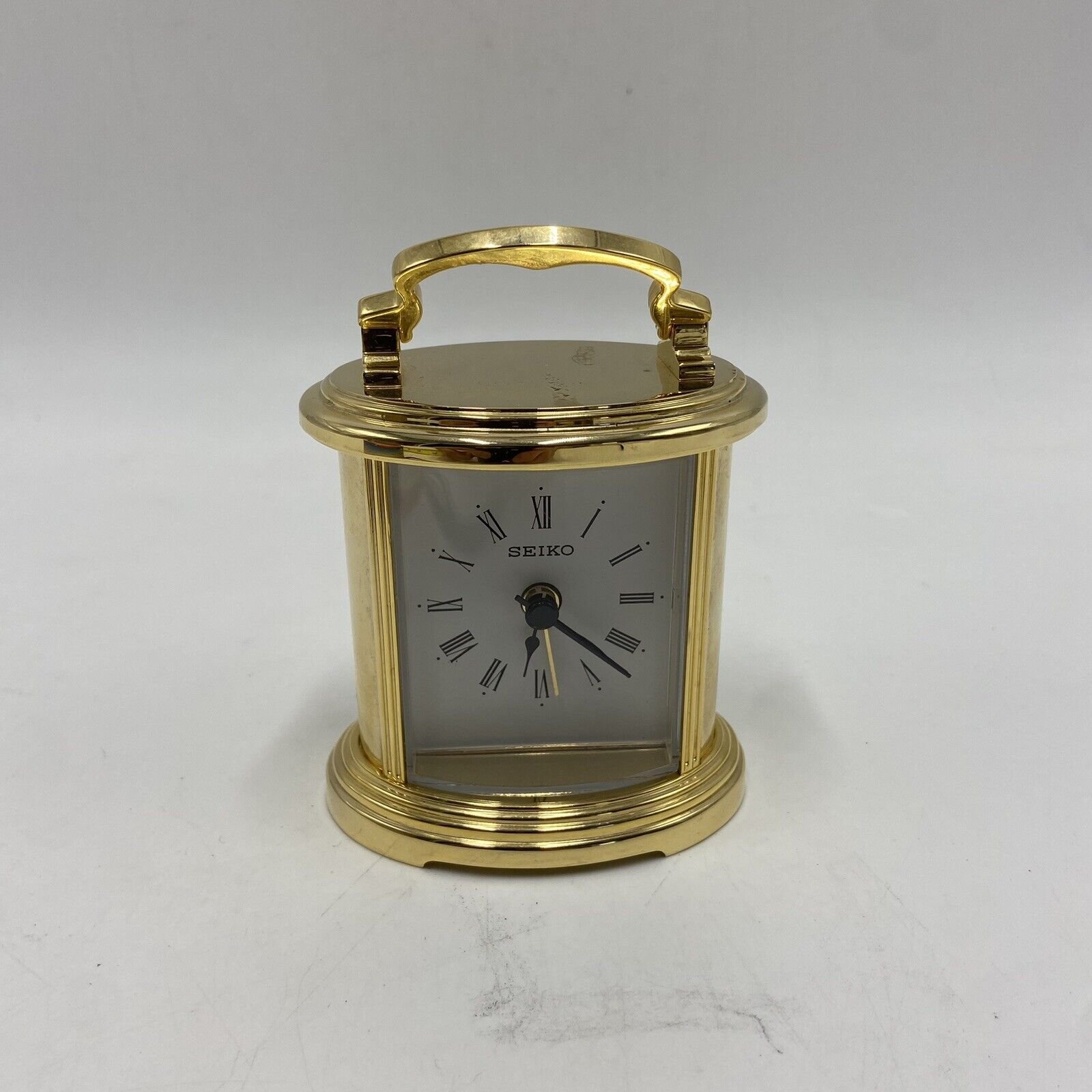 Seiko 4" Peyton Carriage Alarm Clock - Gold QHG109G
