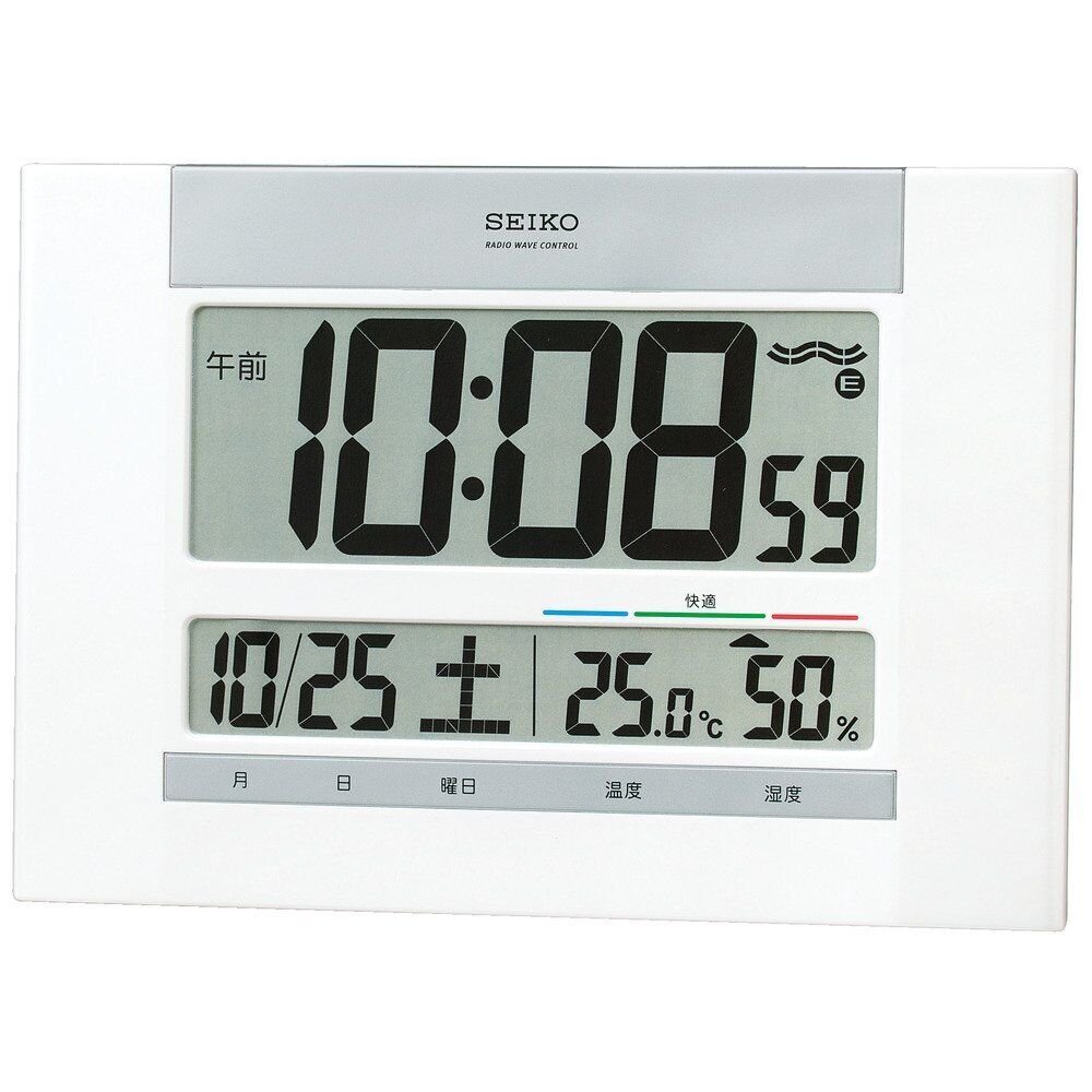 Seiko Clock Wall Clock Table Clock Radio Wave Digital Calendar Comfort Temperatu