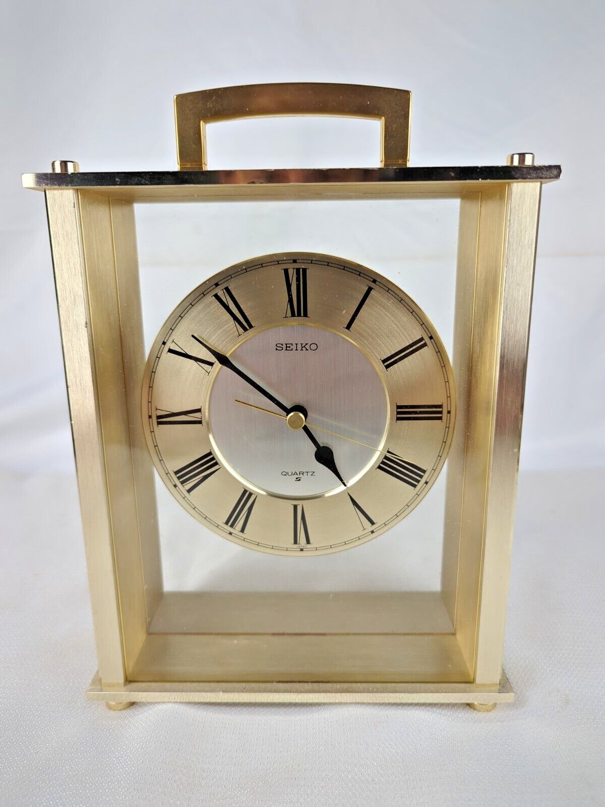 SEIKO JAPAN LARGE QUARTZ CARRIAGE CLOCK QQZ893G