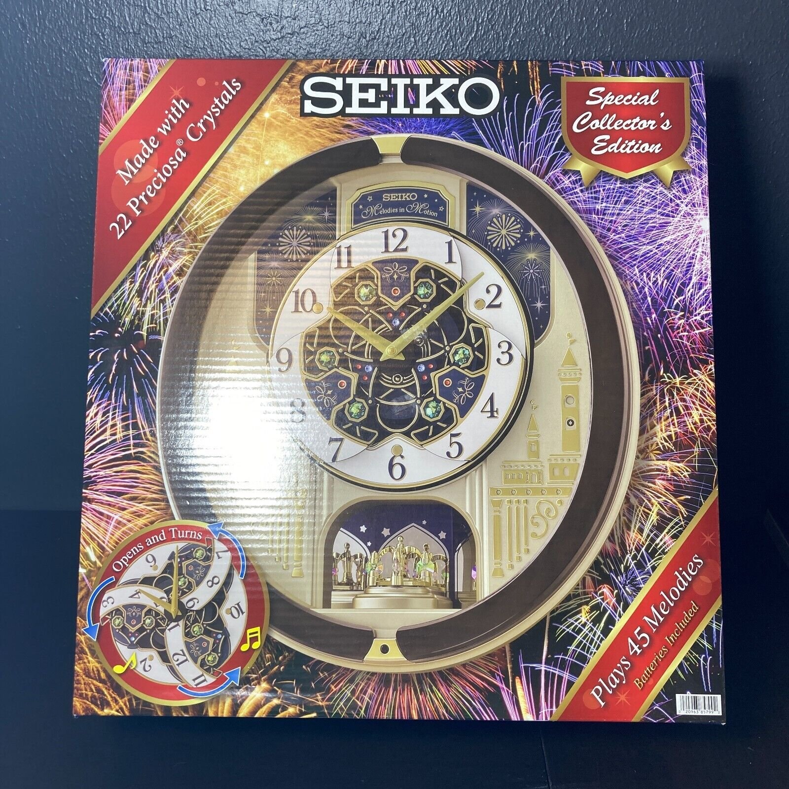 Seiko Limited Edition Melodies In Motion 2023 Musical Wall Clock (QXM399BRH)