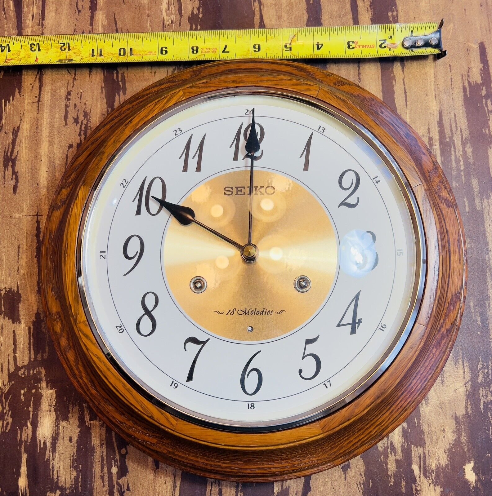 Seiko QXM283BLH Japanese Quartz Musical Wall Clock 18 Melodies TESTED - READ