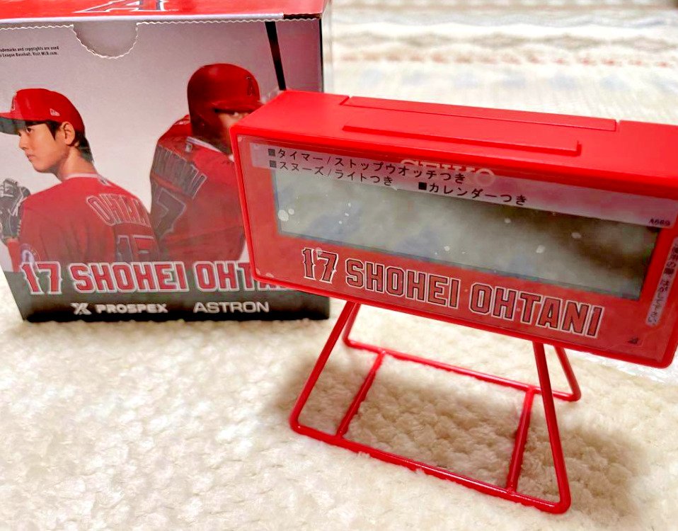 SEIKO Shohei Otani Digital table clock Alarm Calendar giveaway NEW with Box