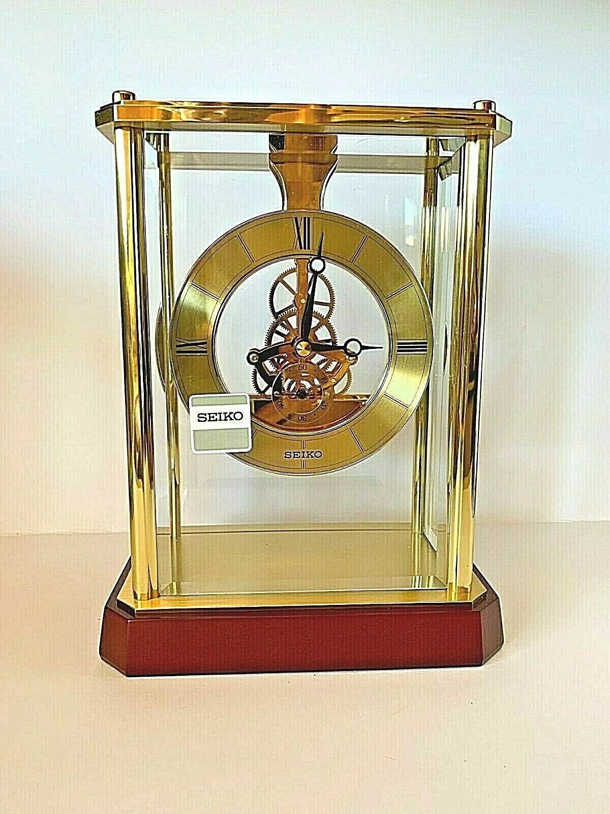 SEIKO SKELETON MANTEL CLOCK - MODEL #QHG033GL - FREE SHIPPING!