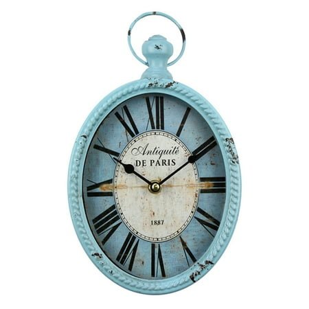 Silent decorative wall clock powered by battery,Old-fashioned antique design, rural retro style.