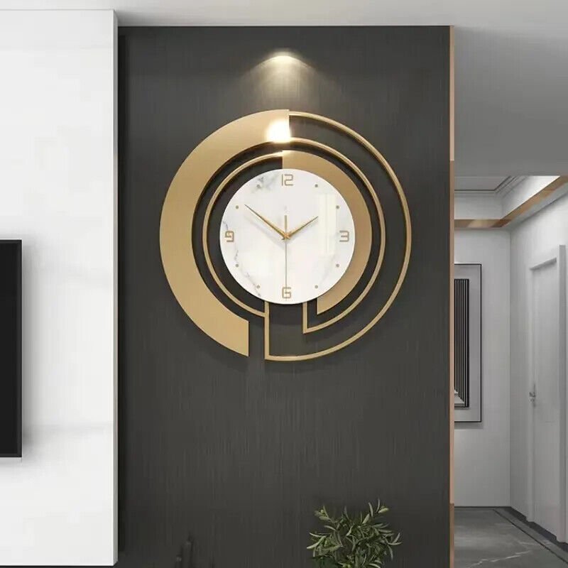 Silent Wall Clock Light Home Household Living Room Decor Clocks Art