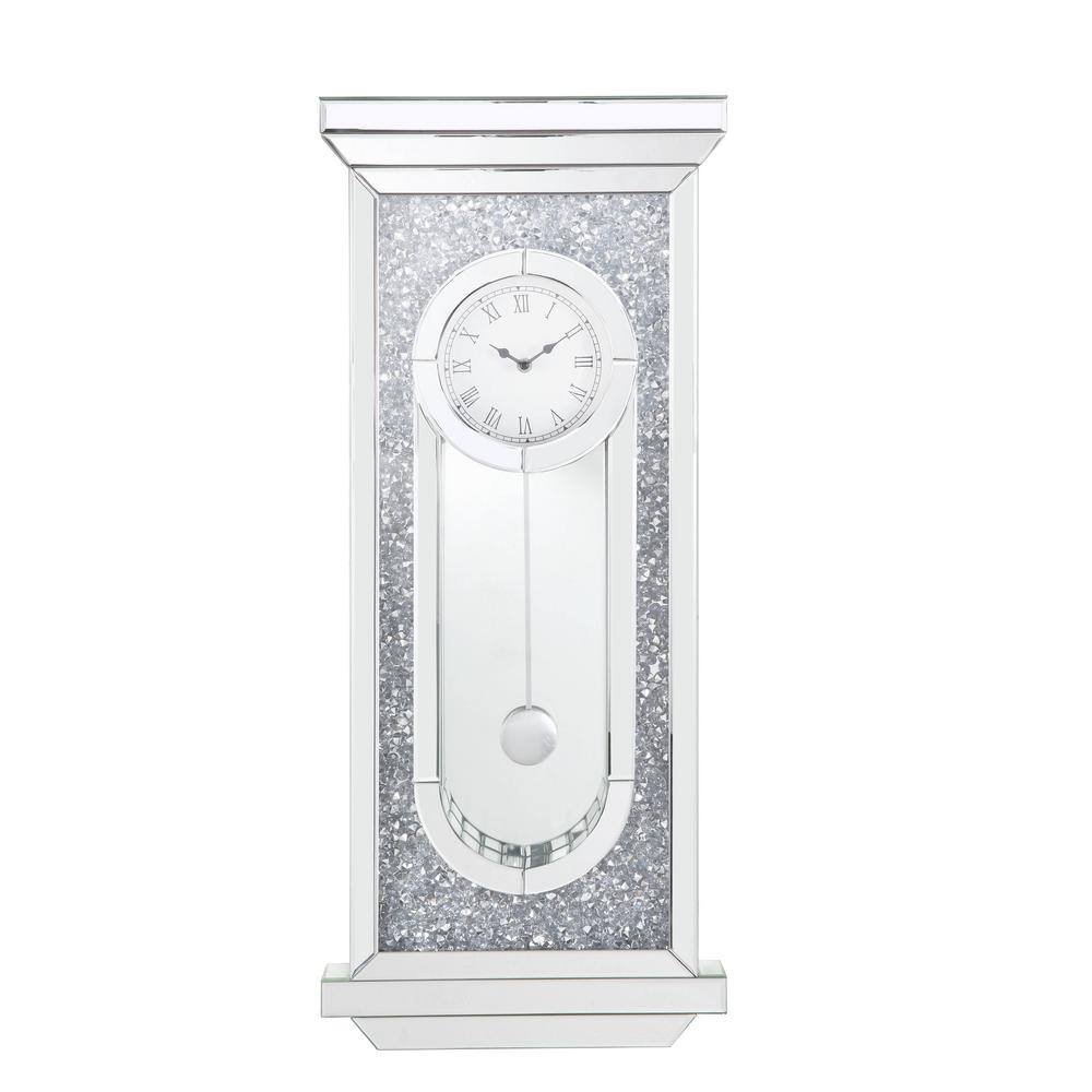 Silver Analog Stainless Steel Wall Clock