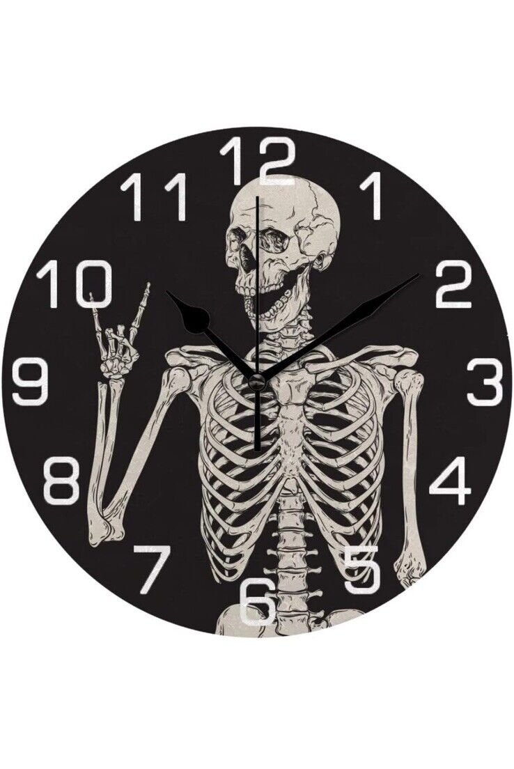 Skeleton Round Clock