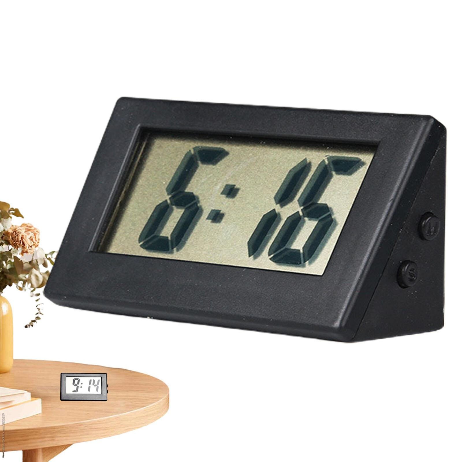 Small Digital Clock No Tick Electric Alarm Desk Clock With Button Battery