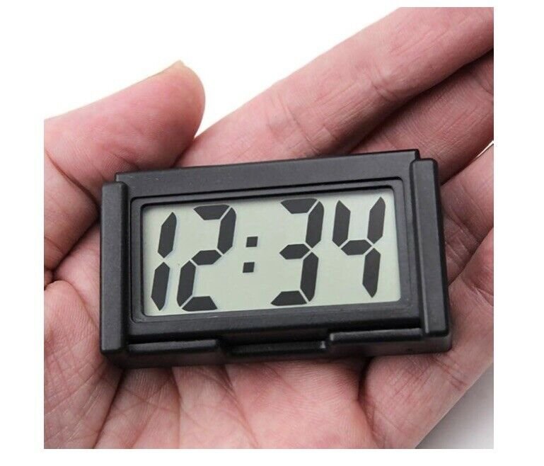 Small Self-Adhesive Car Desk Clock Electronic Watches Digital LCD