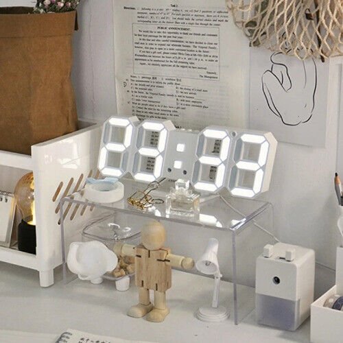 Smart 3d Digital Alarm Clock Wall Clocks Home Decor Led Digital Desk Clock