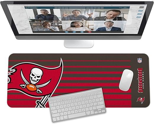 SOAR NFL Unisex Multifunctional Desk Mat for Desktop, (31.5x12) - Ultra Soft Fabric with Non-Slip Rubber Backer - Water Resistant & Durable Nylon Stitching - Officially Licensed NFL, Desk Pad