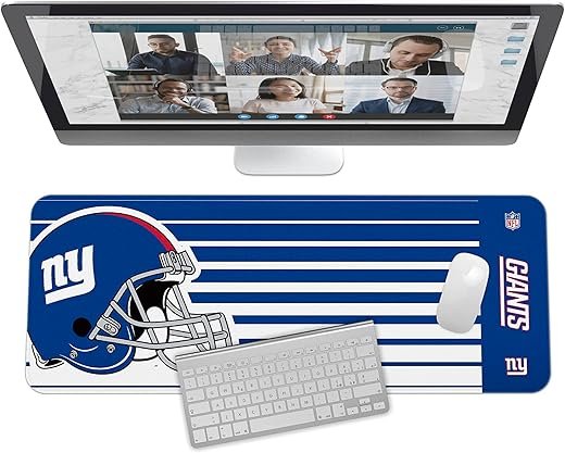 SOAR NFL Unisex Multifunctional Desk Mat for Desktop, (31.5x12) - Ultra Soft Fabric with Non-Slip Rubber Backer - Water Resistant & Durable Nylon Stitching - Officially Licensed NFL, Desk Pad