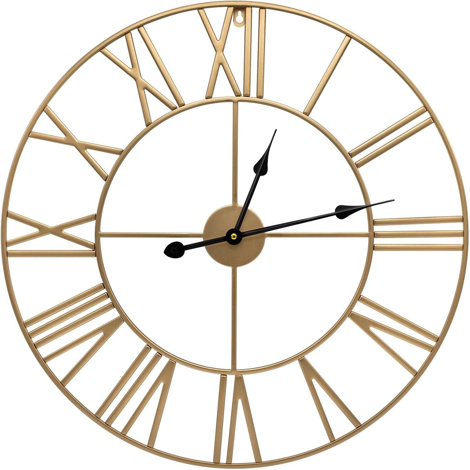 Sorbus Analog Wall Clock -Large 24" Roman Numeral Style Living Room Décor (Gold)