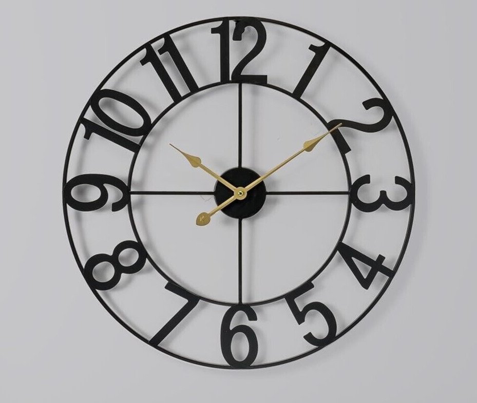 Sorbus Large 24inch Round Analog Wall Clock Battery Operated Numeral Style