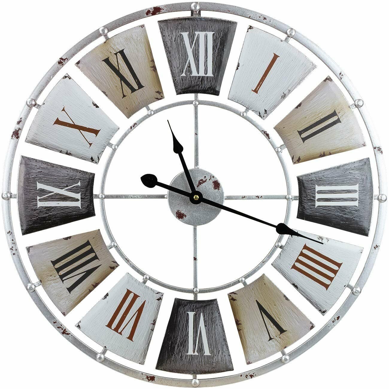 Sorbus Wall Clock, Centurion Roman Numeral Hands, Vintage Industrial Rustic...
