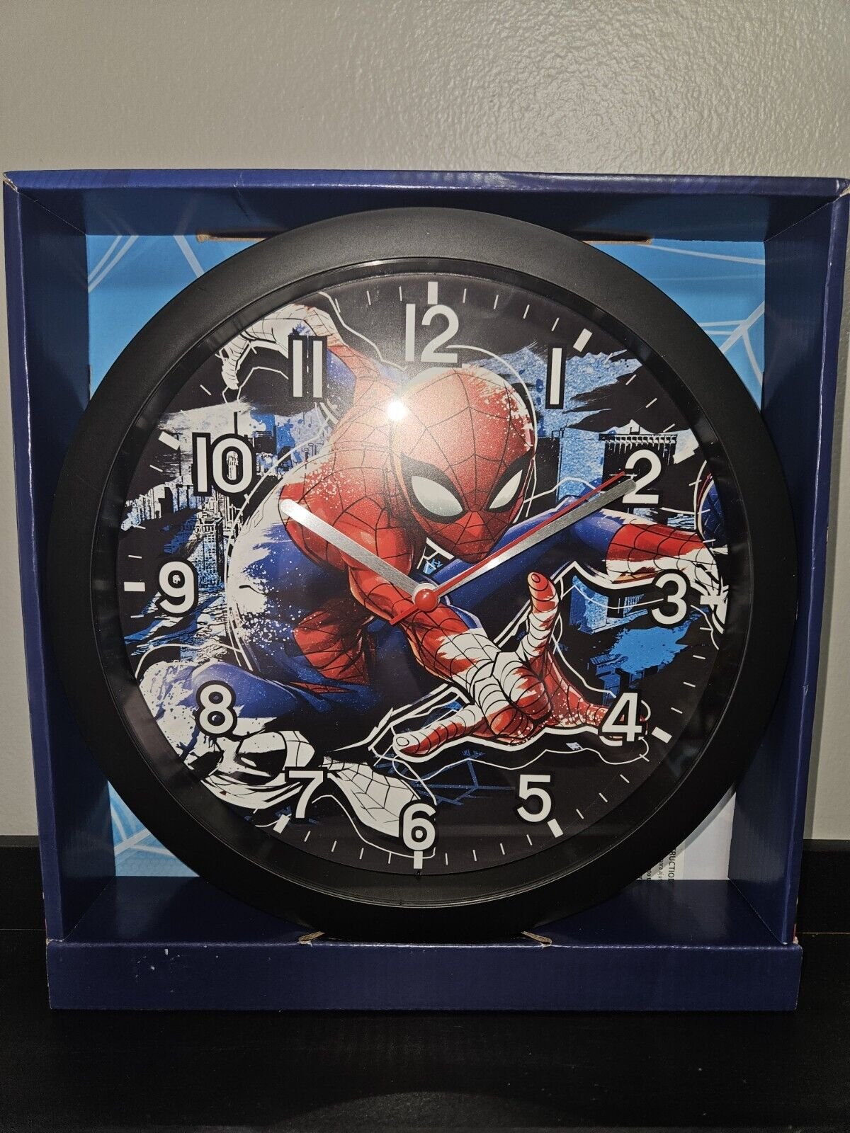 SPIDER MAN Round Plastic Decor 10in Wall Clock