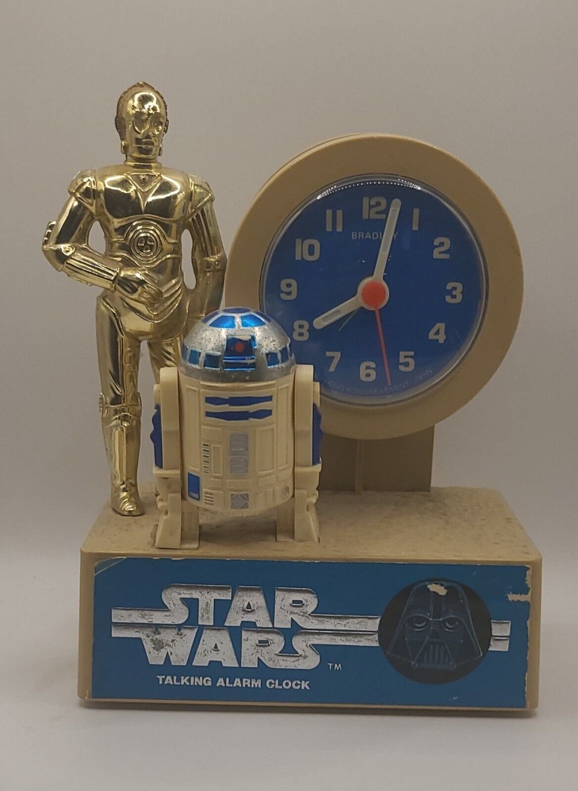 STAR WARS R2-D2 & C-3PO TALKING ALARM CLOCK BRADLEY TIME, 1980