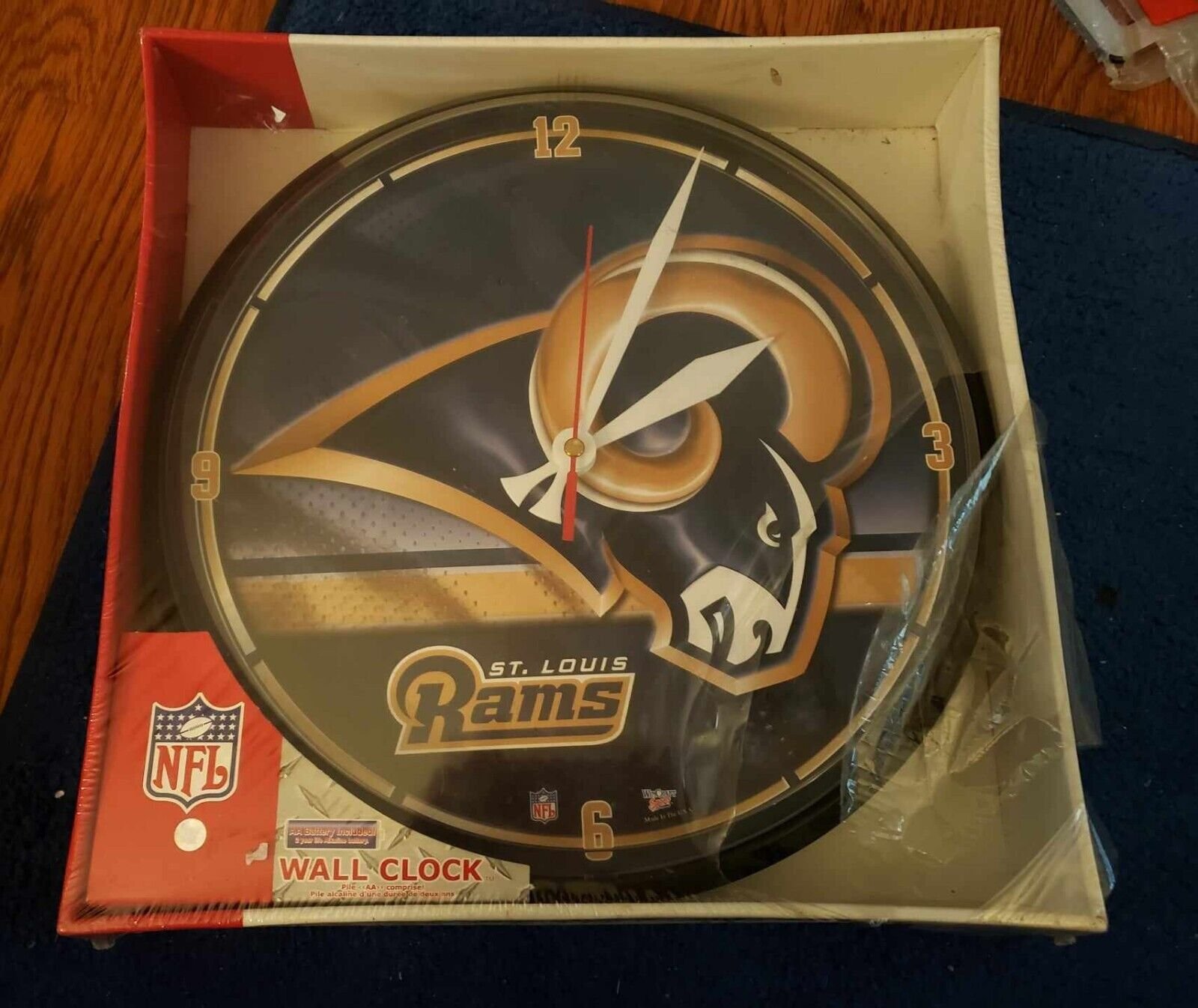 St. Louis Rams Unopened Clock