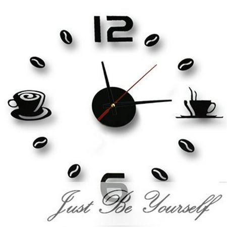 Sunggoko 3D Wall Clock Clearance! DIY Wall Clock Acrylic DIY Self Adhesive Interior Wall Creative Decoration Mute Clock