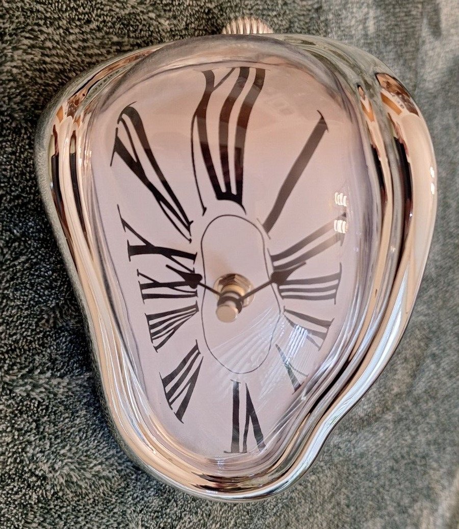 Surreal Melting Clock Silent Melted Wall Clock Salvador Dali Style Wall Watch