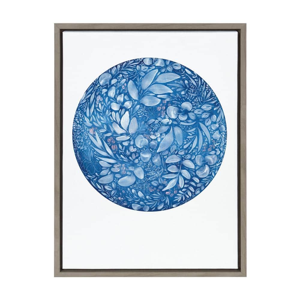 Sylvie Full Flower Moon by CreativeIngrid Framed Canvas Astronomy Art Print 24...