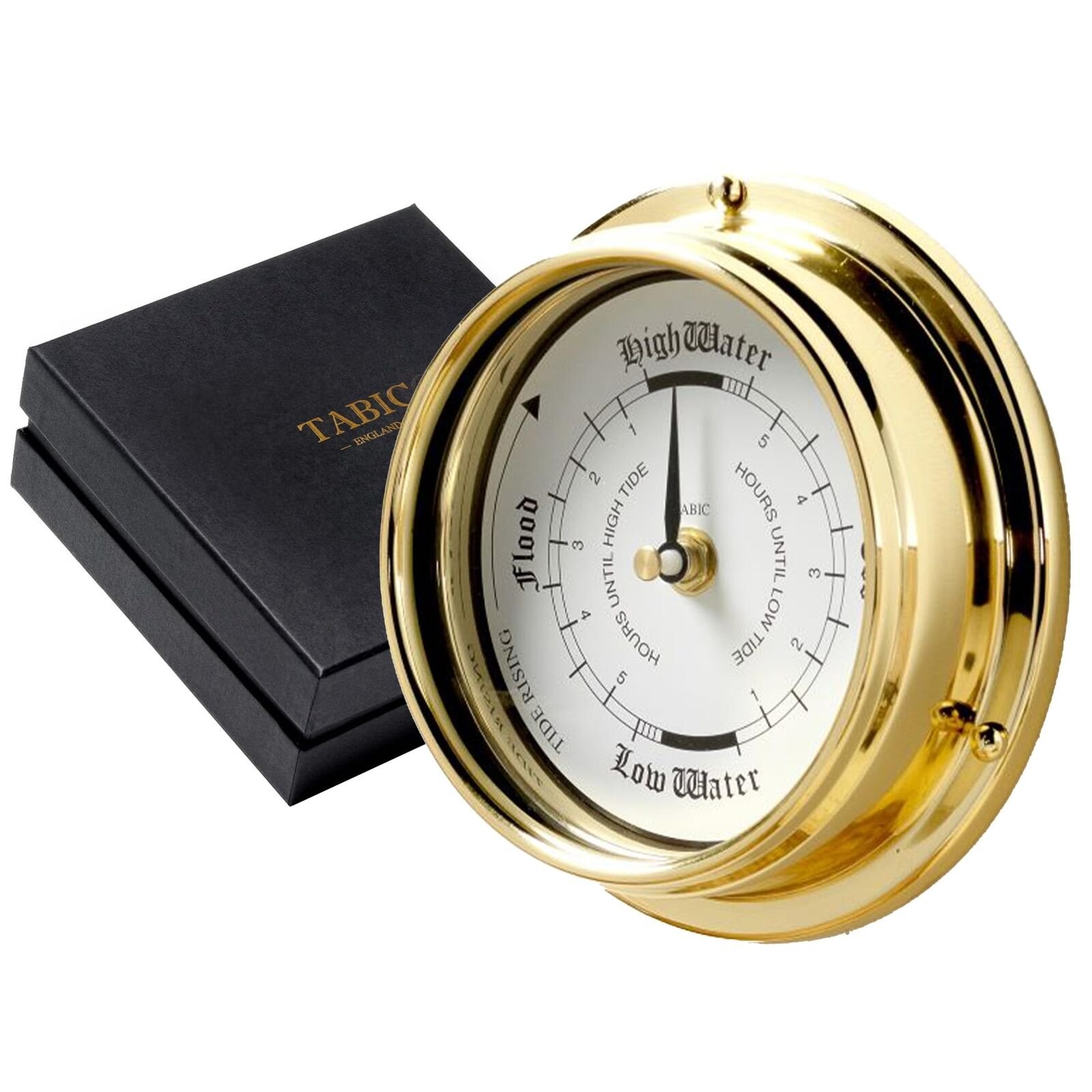 Tabic Traditional Tide Clock - Heavy Lacquered Brass (1/2kg) - Nautical Elegance