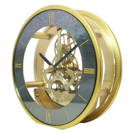 Tabletop Clock Timepiece Collectible Decorative Modern Metal Clock Table Desk Alarm Clock for Home