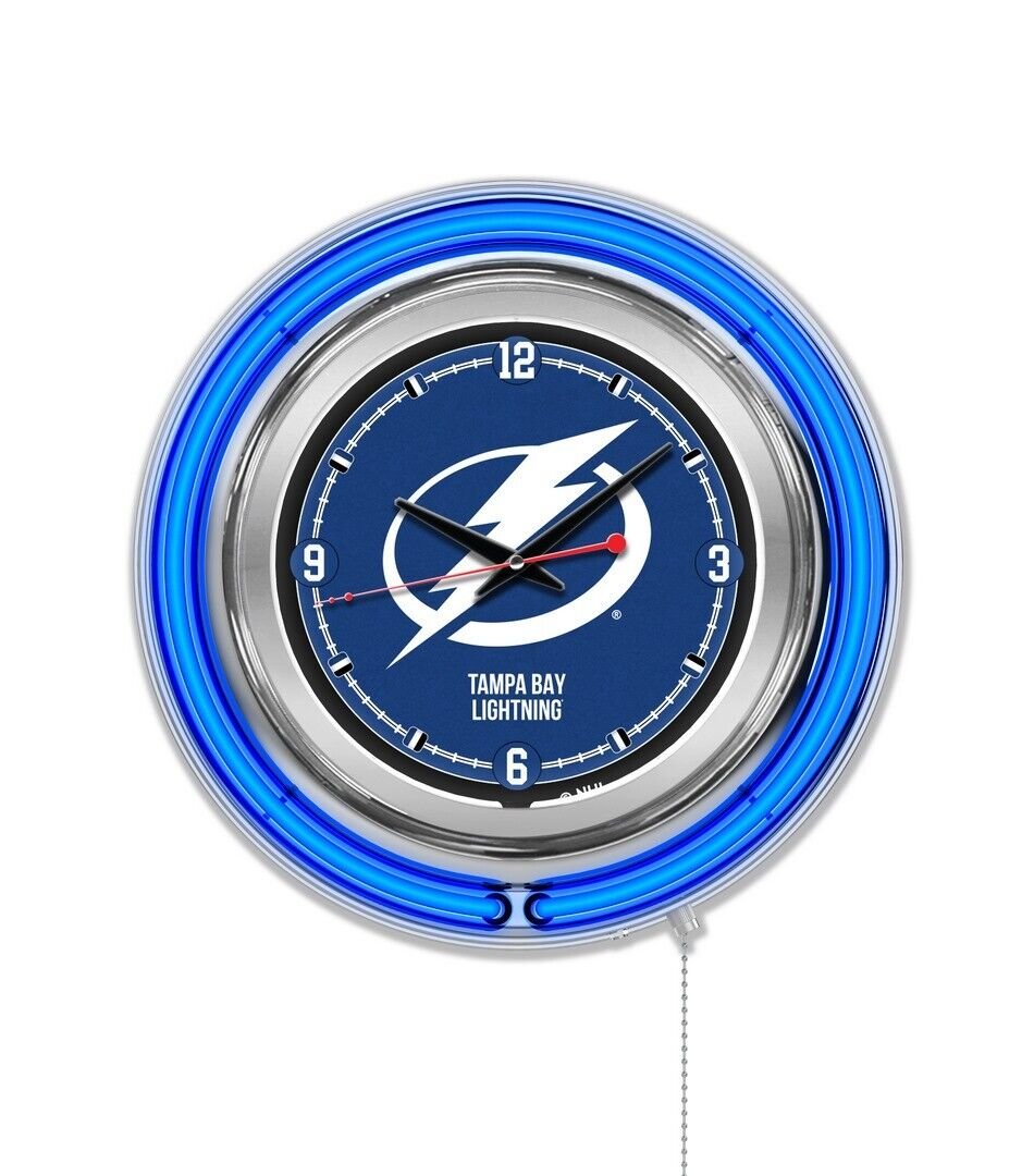 Tampa Bay Lightning Clock w/ Double Neon Ring