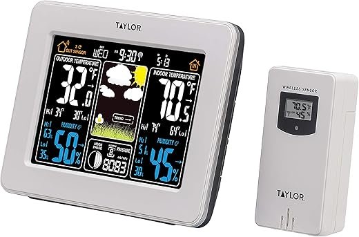 Best Taylor Taylor Precision Products Wireless Weather Forecaster Wall Clocks