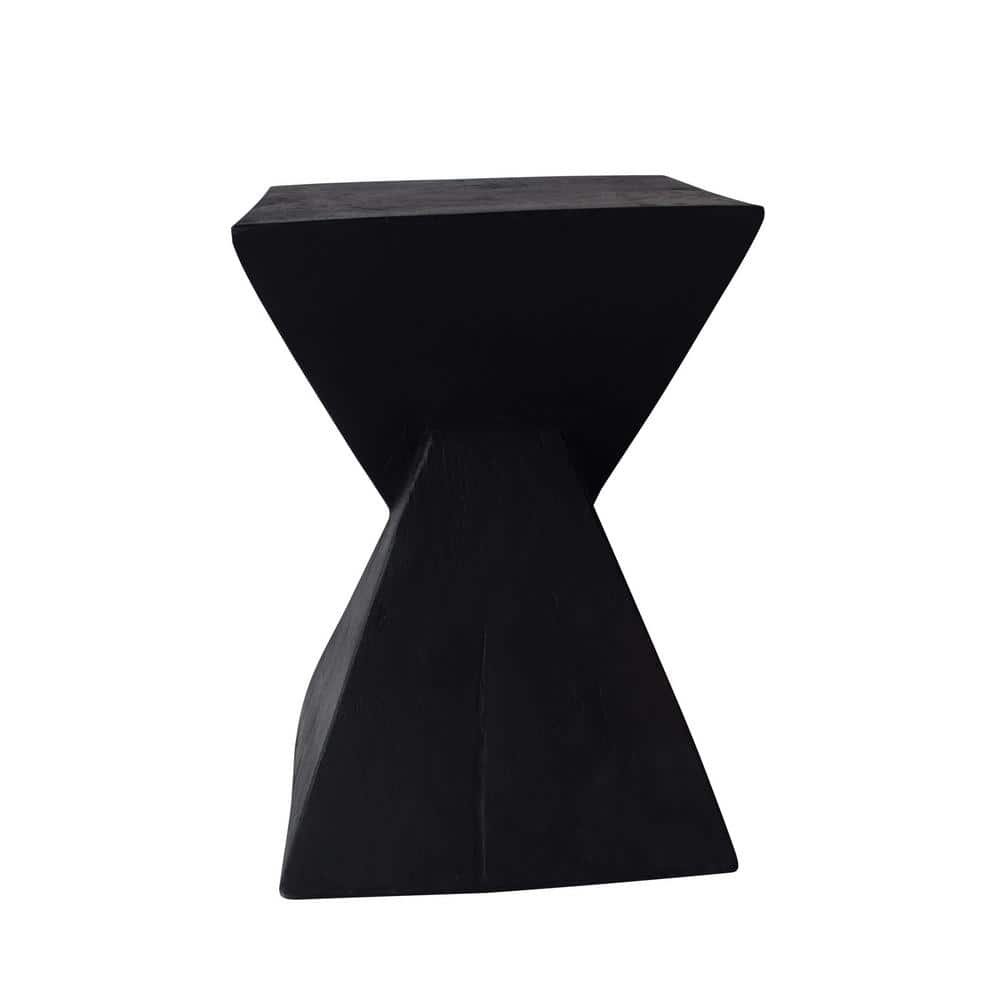 Tess Black Ceramic Novelty Outdoor Side Table.