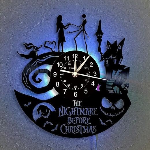 Best Nightmare Before Christmas Vinyl Record Wall Clocks