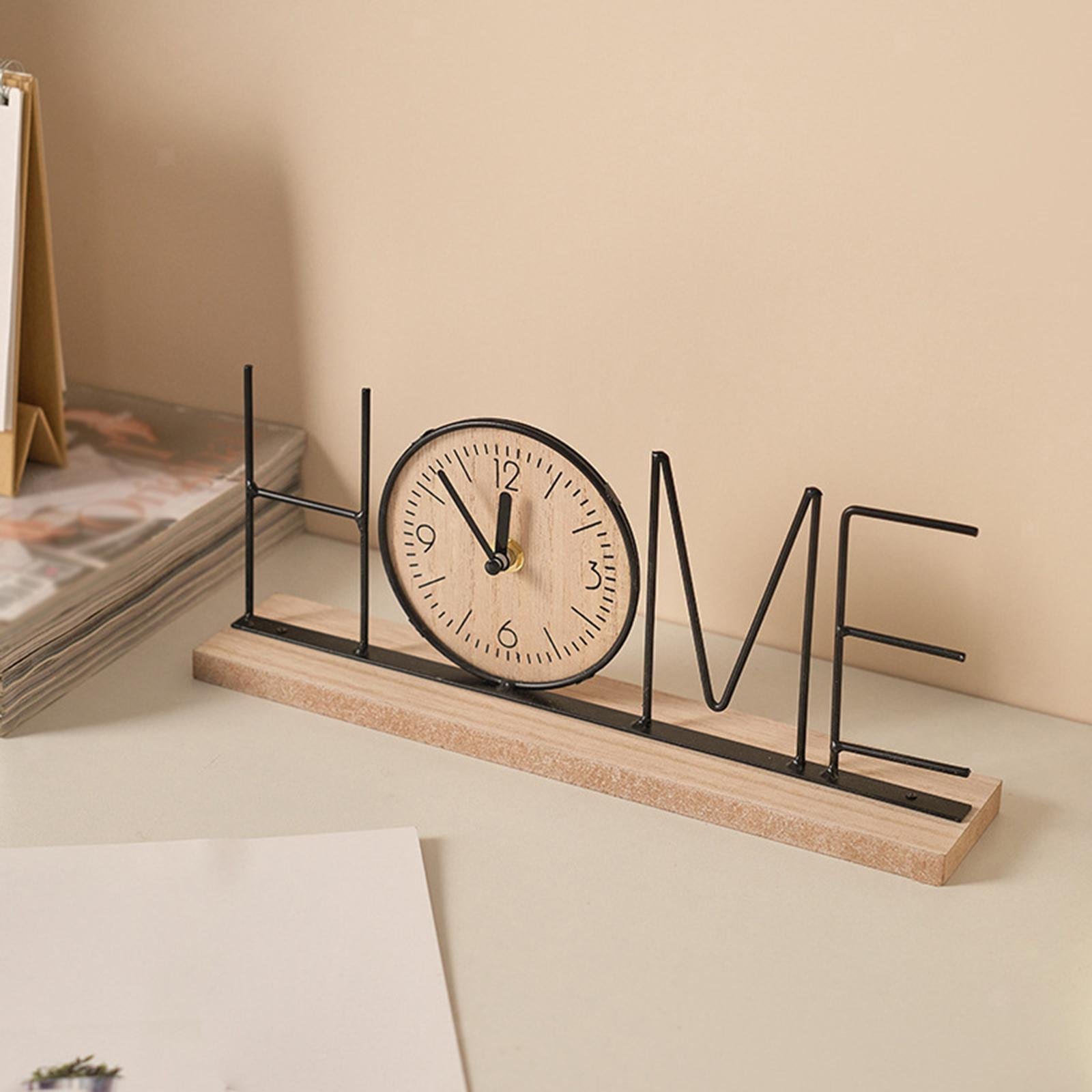 Timepiece Metal Clock House Warming Classic Modern Table Desk Clock Tabletop