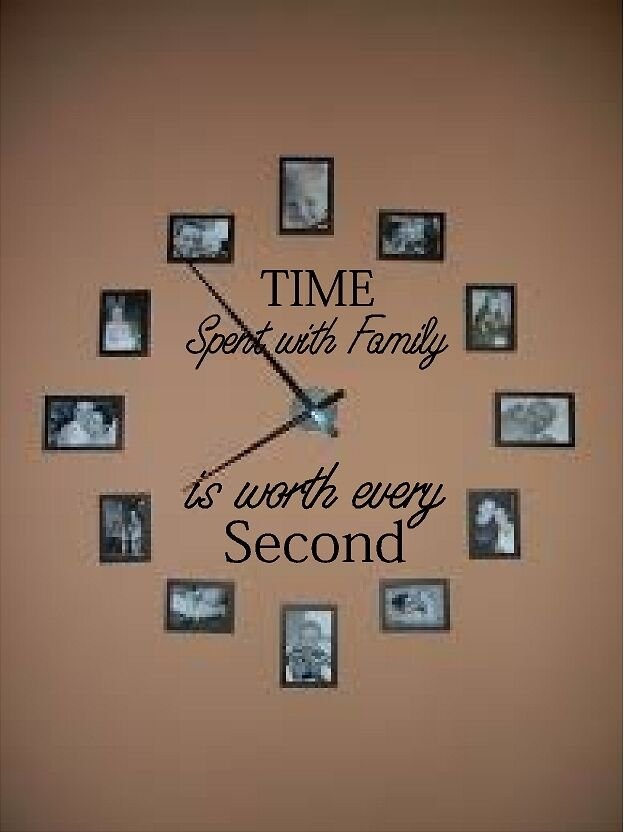 Time Spent with Family is Worth Every Second Vinyl Decal Home Décor 6" x 15"