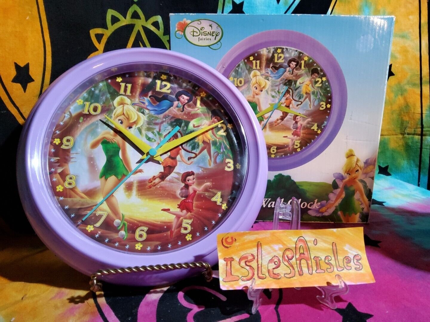 Tinkerbell Fairies 8 Round Wall Clock in Printed Box