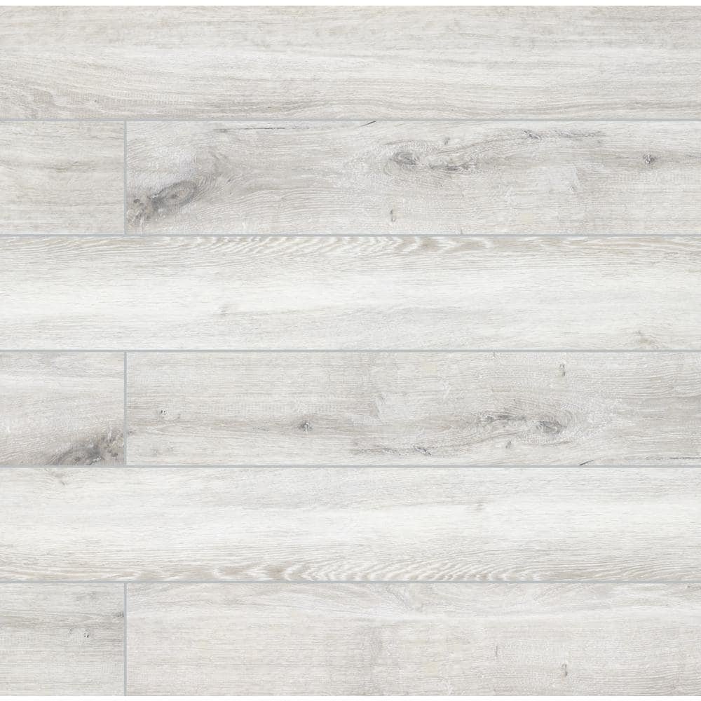 Toledo Blanc 6 in. x 36 in. Matte Porcelain Wood Look Floor...