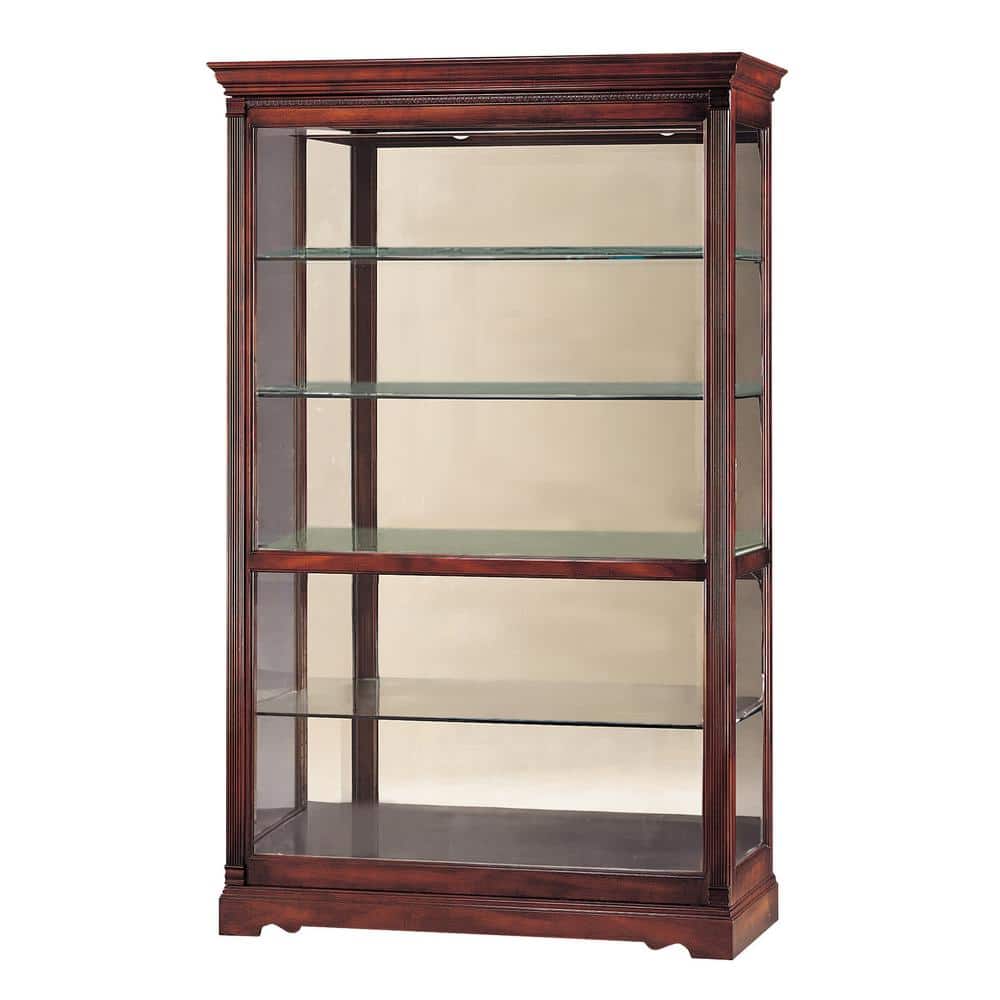 Townsend 80 in. H Curio Storage Cabinet in Windsor Cherry