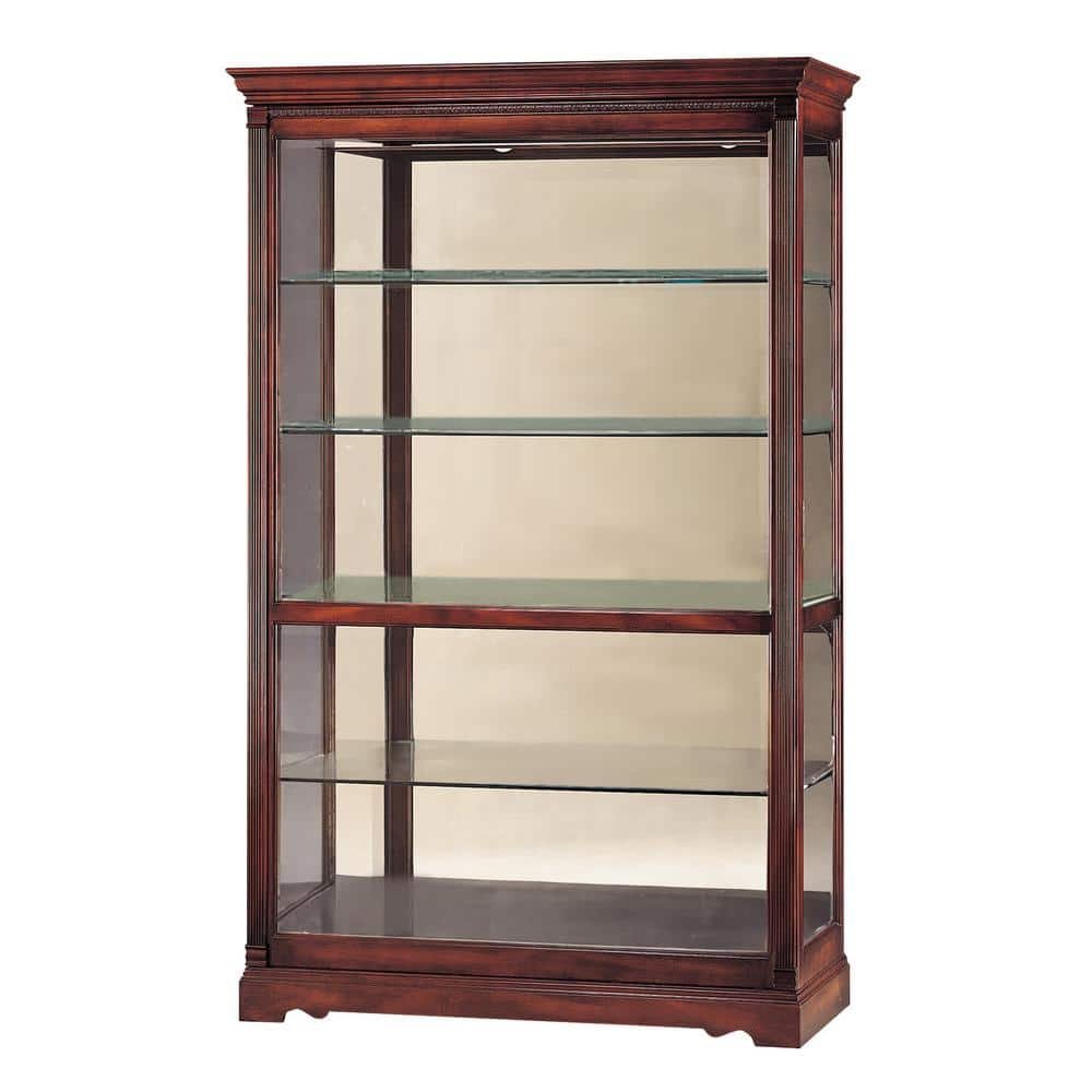 Townsend 80 in. H Curio Storage Cabinet in Windsor Cherry