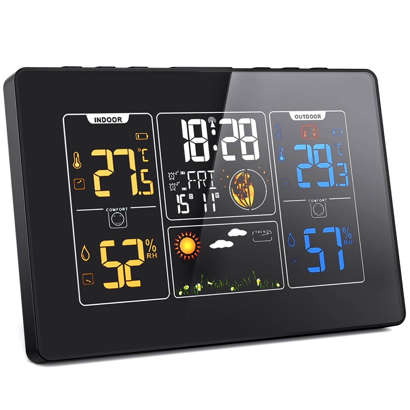 tWeather Station Wireless Indoor Outdoor with Atomic Clock, Digital Home Weat...