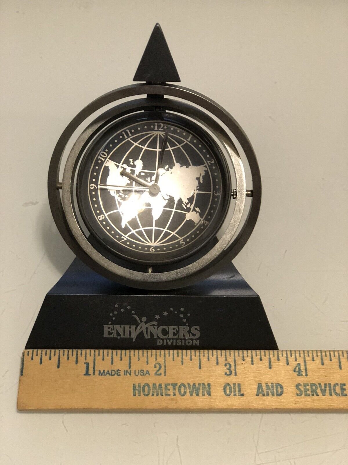 Unique Globe Sphere Desk Clock Gyroscopic- Read please