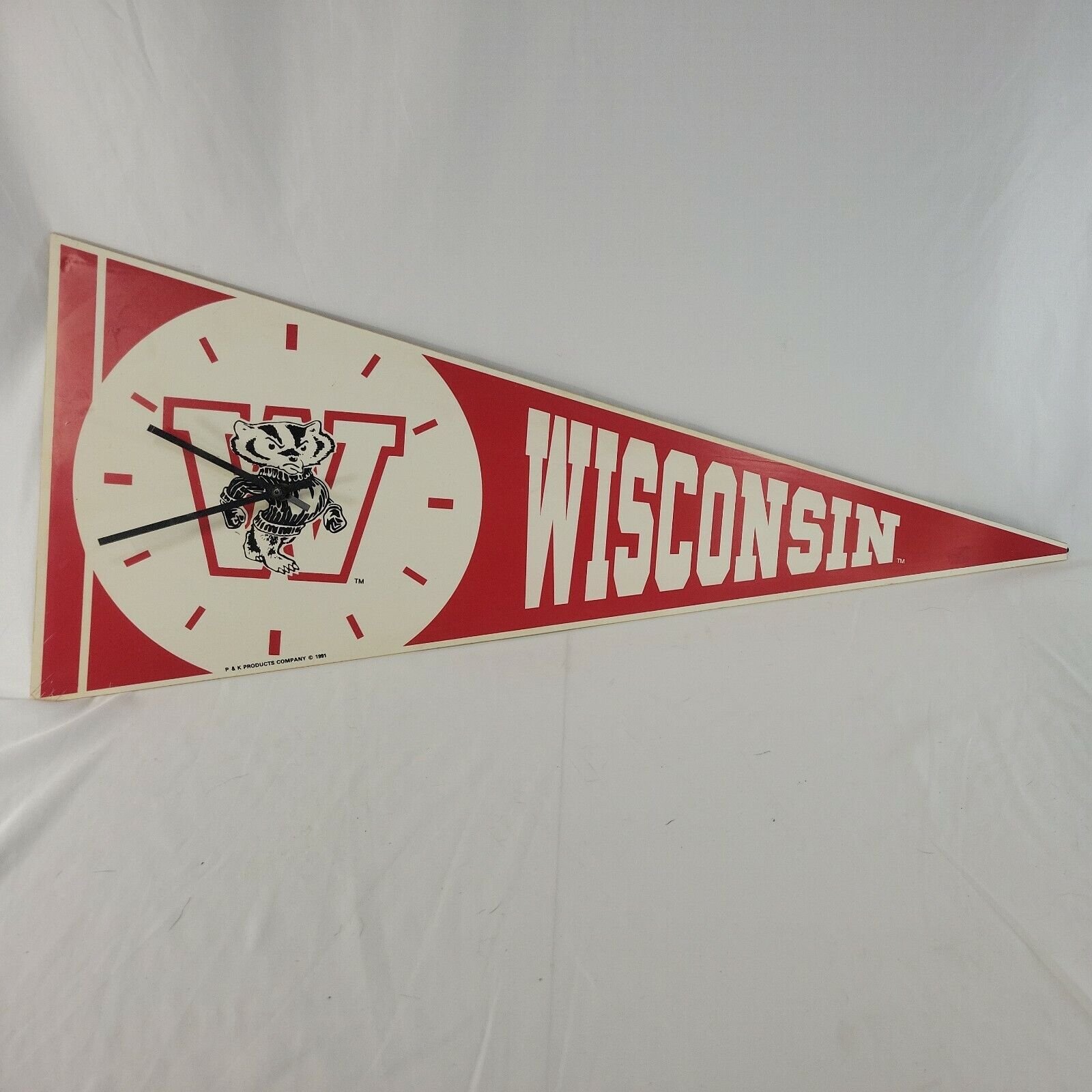 University of Wisconsin Bucky Badger Wall Clock 1991