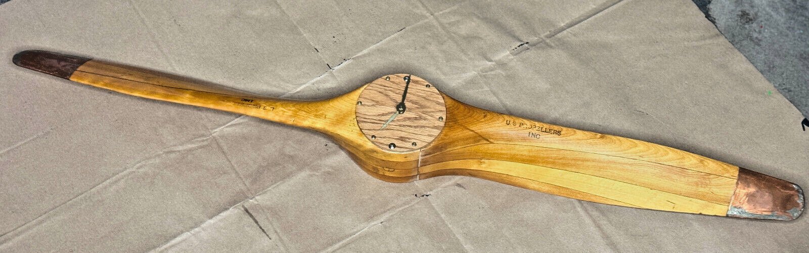 U.S Propellers Inc. 44" Number #2 Airplane Clock Wall Kitchen Garage WW2 Era