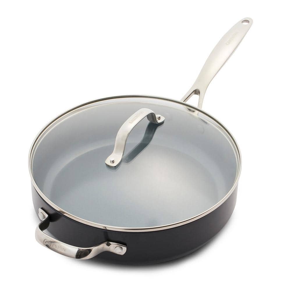 Valencia Pro 11 in., 4.5 qt. Aluminum Ceramic Non-Stick Sauté Frying Pan...