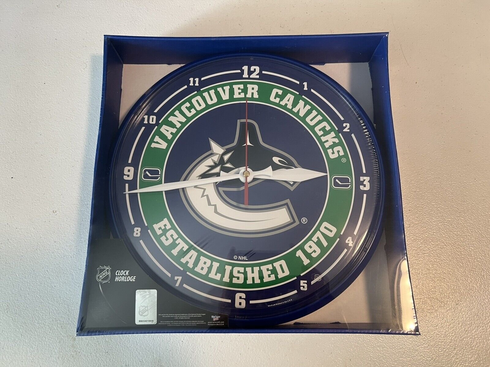VANCOUVER CANUCKS Wincraft Wall Clock - Vintage RARE