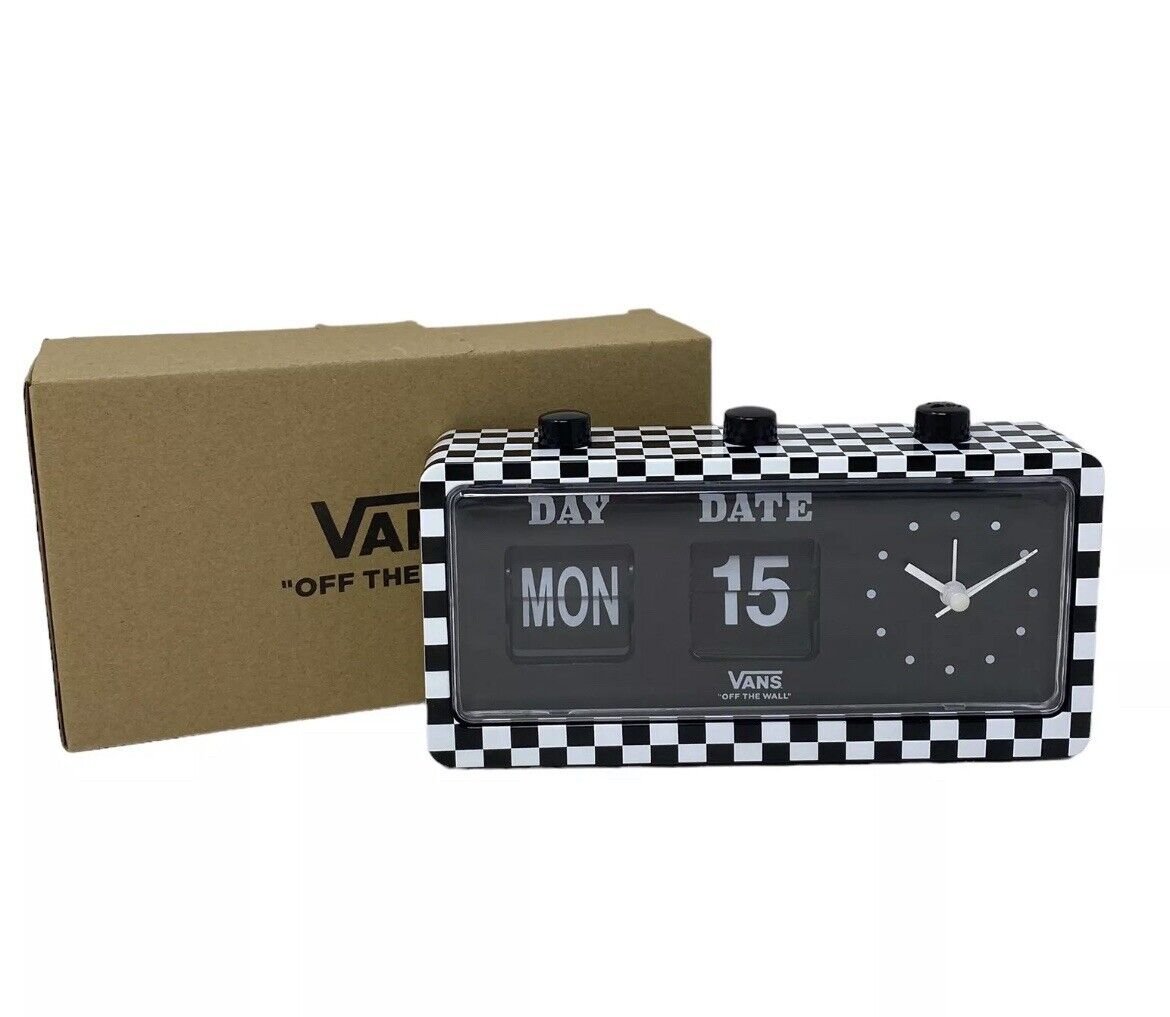 Vans Family Collection Retro Flip Alarm Clock & Calendar With ABS Shell - NWB