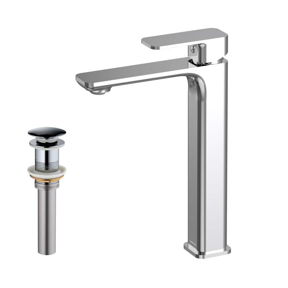 Venda Single Handle Single Hole Vessel Bathroom Faucet with Matching Pop-up Drain...